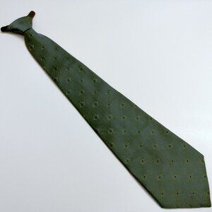 Vintage Green Clip On NeckTie Gino Fellini Struser MCM 60s 70s Retro Tie